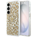Guess IML Leopard Print Triangle MagSafe Samsung Galaxy S26 brown