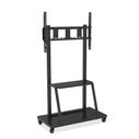 Techly 105575 (ICA-TR30) Mobile TV Floor Stand for LED/LCD/PDP 55-100", 150 kg, with AV Shelf