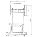 Techly 105575 (ICA-TR30) Mobile TV Floor Stand for LED/LCD/PDP 55-100", 150 kg, with AV Shelf