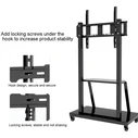 Techly 105575 (ICA-TR30) Mobile TV Floor Stand for LED/LCD/PDP 55-100", 150 kg, with AV Shelf