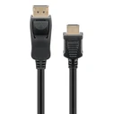 GOOBAY DisplayPort to HDMI Cable 80522, 4K/60Hz, 18 Gbps, 3m, Black