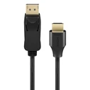 GOOBAY DisplayPort to HDMI Cable 80525, 8K/60Hz, 48 Gbps, 2m, Black
