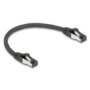 Καλώδιο Δικτύου Delock 80566, Cat 8.1 S/Ftp, Copper, 2000Mhz, 0.25M, Μαύρο