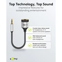 GOOBAY 3.5mm Audio Splitter Adapter to 2x 3.5mm 80586, Black/Grey