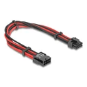 Καλώδιο Delock 8 Pin Σε 6+2 Pin PCIe 80975 Με Υφασμάτινη Επένδυση, 30Cm