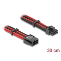 Καλώδιο Delock 8 Pin Σε 6+2 Pin PCIe 80975 Με Υφασμάτινη Επένδυση, 30Cm