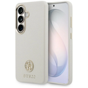 Guess Rhinestone Round Logo MagSafe Samsung Galaxy S26 beige