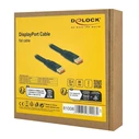 Καλώδιο Displayport Delock 81006, Flat, 8K/60Hz 32.4 Gbps Hdr, 2M, Μαύρο
