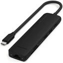 Satechi 7in1 Slim προσαρμογέας USB-C (USB-C PD, 2x USB-A, HDMI 4K, Ethernet, αναγνώστης καρτών micro/SD) — Μαύρο