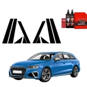 GrizzGlass BodyShield Black pillar film for Audi A4 Avant (2019-2024) [10in1]
