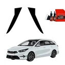 GrizzGlass BodyShield Black pillar film for Kia Ceed SW Kombi (2021-2025) [2in1]