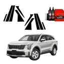 GrizzGlass BodyShield Black pillar film for Kia Sorento (2023-2025) [10in1]