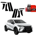 GrizzGlass BodyShield Black pillar film for Mitsubishi ASX Facelift (2024-2025) [10in1]
