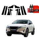 GrizzGlass BodyShield Black pillar film for Nissan Qashqai 3 (2021-2024) [10in1]