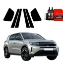GrizzGlass BodyShield Black pillar film for Opel Frontera (2024-2025) [6in1]