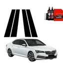 GrizzGlass BodyShield Black pillar film for Skoda Superb 3 Combi (2019-2023) [8in1]