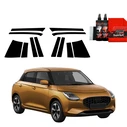 GrizzGlass BodyShield Black pillar film for Suzuki Swift (2024-2025) [12in1]