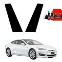 GrizzGlass BodyShield Black pillar film for Tesla Model S (2023-2025) [2in1]