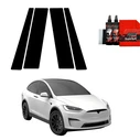 GrizzGlass BodyShield Black pillar film for Tesla Model X (2021-2025) [4in1]