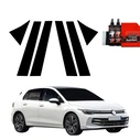 GrizzGlass BodyShield Black pillar film for Volkswagen VW Golf 8 Hatchback (2024-2025) [6in1]