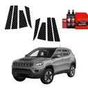 GrizzGlass BodyShield Carbon pillar film for Jeep Compass (2020-2024) [8in1]