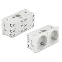 Module πρίζας ρεύματος DeLOCK διπλό Easy 45 81325, 45°, 45x45mm, 5τμχ