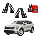 GrizzGlass BodyShield Carbon pillar film for Kia Sorento (2023-2025) [10in1]