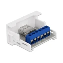 Μικροηλεκτρονικά Delock USB σε terminal block Easy 45 81343, 22.5x45mm, λευκό