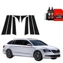 GrizzGlass BodyShield Carbon pillar film for Skoda Superb 3 Combi (2016-2019) [8in1]