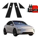 GrizzGlass BodyShield Carbon pillar film for Tesla Model Y Juniper (2024-2025) [4in1]
