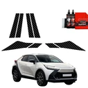 GrizzGlass BodyShield Carbon pillar film for Toyota C-HR (2023-2025) [8in1]