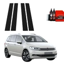 GrizzGlass BodyShield Carbon pillar film for Volkswagen VW Touran (2024-2025) [4in1]