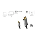 Καλώδιο Logilink Usb-C To HDMI , 4k 60hz, Alu, 1.8m