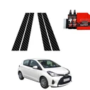 GrizzGlass BodyShield Carbon pillar film for Toyota Yaris (2011-2016) [4in1]