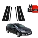 GrizzGlass BodyShield Carbon pillar film for Volkswagen Passat B7 Variant (2010-2014) [6in1]