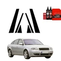 GrizzGlass BodyShield Black pillar film for Audi A6 C5 Sedan (1997-2004) [6in1]