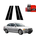 GrizzGlass BodyShield Black pillar film for BMW 3 E46 Sedan Pre-LCI (1998-2001) [4in1]