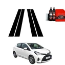 GrizzGlass BodyShield Black pillar film for Toyota Yaris (2011-2016) [4in1]