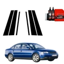 GrizzGlass BodyShield Black pillar film for Volkswagen Passat B5 Sedan Facelifting (2000-2005) [6in1]
