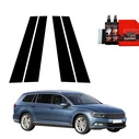 GrizzGlass BodyShield Black pillar film for Volkswagen Passat B8 Kombi (2014-2022) [4in1]
