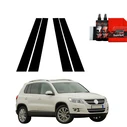 GrizzGlass BodyShield Black pillar film for Volkswagen Tiguan 5D (2007-2011) [4in1]