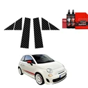 GrizzGlass BodyShield Carbon pillar film for Abarth 500 (2016-2023) [6in1]