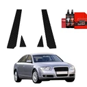 GrizzGlass BodyShield Carbon pillar film for Audi A6 C6 Sedan 4D (2004-2008) [4in1]