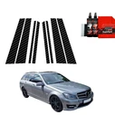 GrizzGlass BodyShield Carbon pillar film for Mercedes Benz C-Class S204 Kombi Facelifting (2011-2014) [8in1]