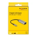 Αντάπτορας Δικτύου USB Delock 81570, USB-C, 5Gbps Ethernet, ασημί