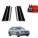 GrizzGlass BodyShield Black pillar film for Skoda Superb 2 Kombi Facelifting (2013-2015) [6in1]