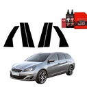 GrizzGlass BodyShield Black pillar film for Peugeot 308 Kombi (2013-2021) [6in1]