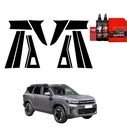 GrizzGlass BodyShield Black pillar film for Dacia Bigster (2025) [12in1]