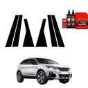 GrizzGlass BodyShield Black pillar film for Peugeot 3008 (2016-2024) [6in1]