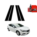 GrizzGlass BodyShield Black pillar film for Opel Astra K Facelift (2019-2022) [4in1]